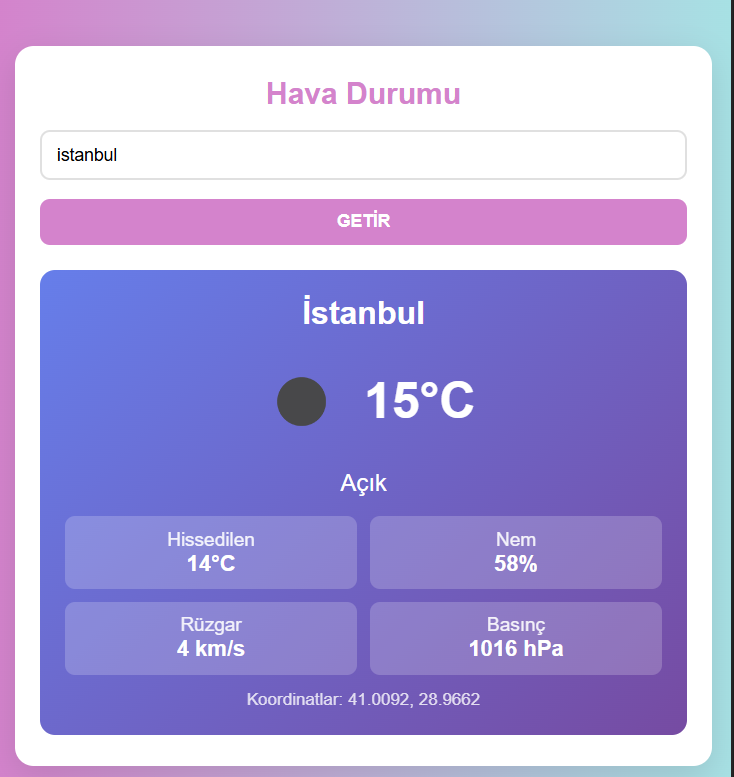 Hava Durumu Uygulaması